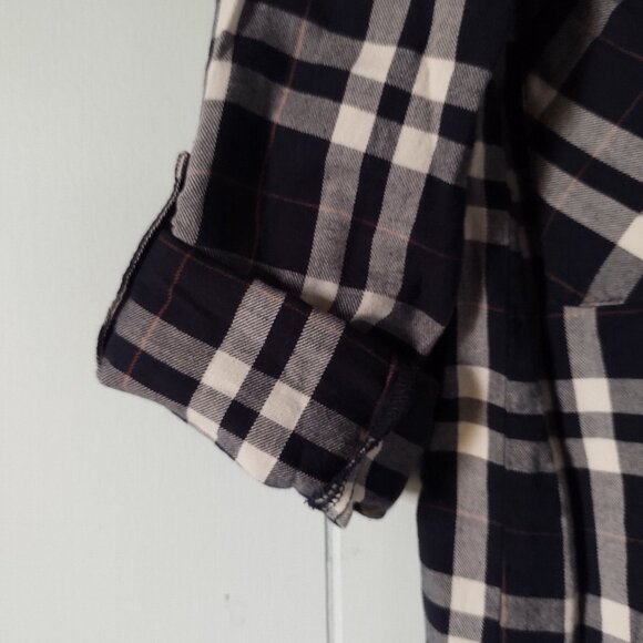 Zara Premium Denim Plaid Flannel Button Down Shirt - Picture 7 of 12